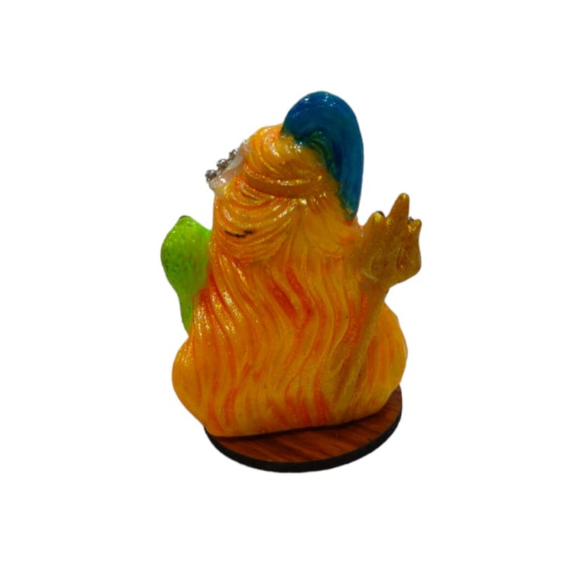 Shivji AD Studded Idol Handcrafted Handmade Marble Dust Polyresin - 7 cm perfect for Home, Office, Cars, Gifting SC-324