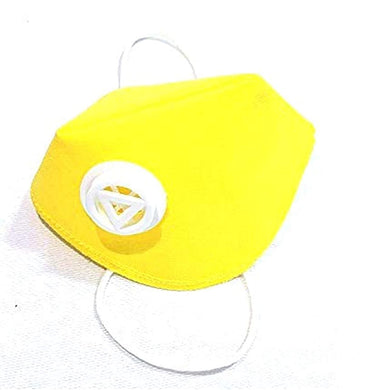 Ratehalf® 3 ply Yellow High filtration Reusable Wellness Mask Dust Pollution Washable Mask with Breathing valve - halfrate.in
