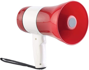 Handheld Megaphone with Recorder USB and Memory Card Input for Announcing; Talk; Record; Play; Siren; Music with Battery and Charger