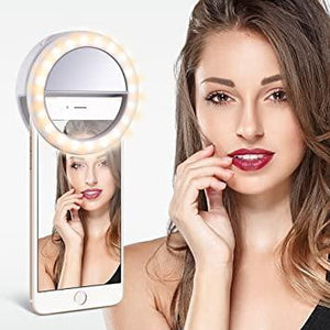 Ekdant® Selfie Enhancing Rechargeable Ring Light with 3 Level of Brightness for Photography Video Calling (Smart Phones Laptop Tablet) 36 LED - halfrate.in