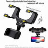 Car Rear View Mirror Mount Holder, 360° Car Mount Holder, Cell Phone Mount Anti Shake & Fall Prevention Rotation Adjustable Anti Vibration