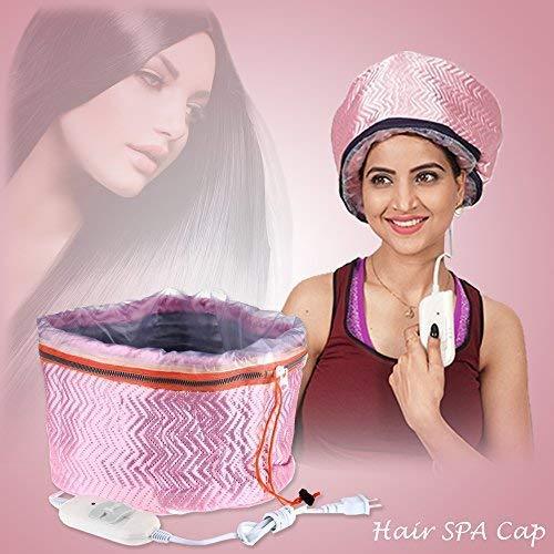 Electric Thermal Head Hair Spa Cap, Hair Care Thermal Treatment with Beauty Steamer Nourishing Heating Cap, Spa Cap Steamer - halfrate.in