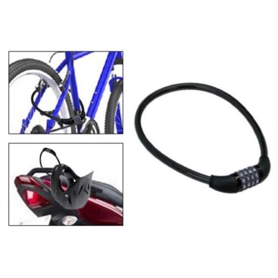 Multipurpose 4 Digit Numeric Cable Bicycle/Bike,Helmet Lock - halfrate.in