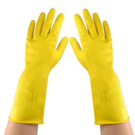 KITCHEN GLOVES HOUSEHOLD PROTECTOR HAND GLOVES WASHING CLEANING WASHROOM - halfrate.in