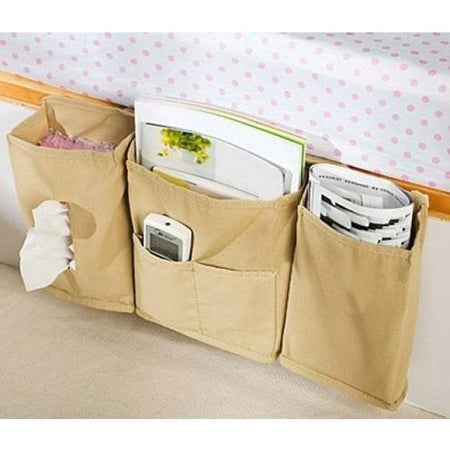 Bedside Caddy Multifunction Bed Organizer Book Remote Phone Tissue Magazines - halfrate.in