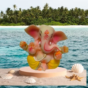 Big Ear Ganesha Idol Handcrafted Handmade Polyresin - 6 cm perfect for Home, Office, Cars, Gifting KGC-2