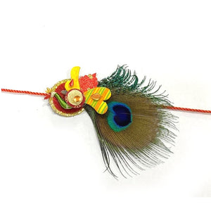 Handmade Peacock Style Rakhi Raksha bandhan Rakhi & Silk Thread - Beautiful Rakhi RK17