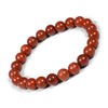 Natural Red Jasper Crystal Bracelet Round 8mm Beads Stone Bracelet for Reiki Healing and Crystal Healing, Energized