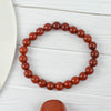 Natural Red Jasper Crystal Bracelet Round 8mm Beads Stone Bracelet for Reiki Healing and Crystal Healing, Energized