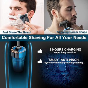 Rechargeable 4D Rotary head Shaver 3 in 1 Wet and Dry, Hair trimmer, Nose Hair trimmer - halfrate.in
