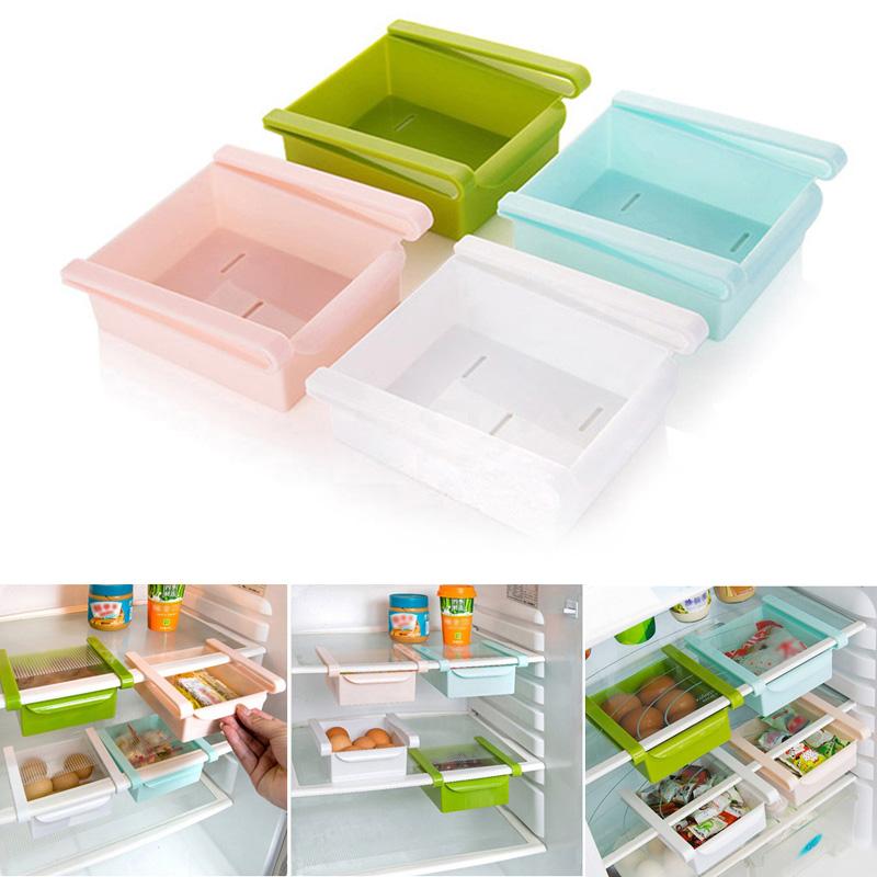 Plastic Kitchen Refrigerator Fridge Storage Drawer Rack Freezer Shelf Holder set of 2 - halfrate.in
