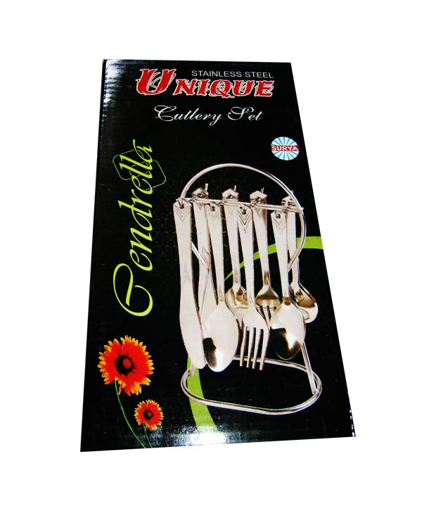 Unique 24 pcs Cutlery Set with Steel stand - halfrate.in