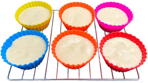 Silicone Cup Cake Moulds Assorted- 18 Pcs - halfrate.in