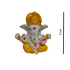 Ganesha Mukut AD Idol Handcrafted Handmade Marble Dust Polyresin - 5 cm perfect for Home, Office, Cars, Gifting DHM-1
