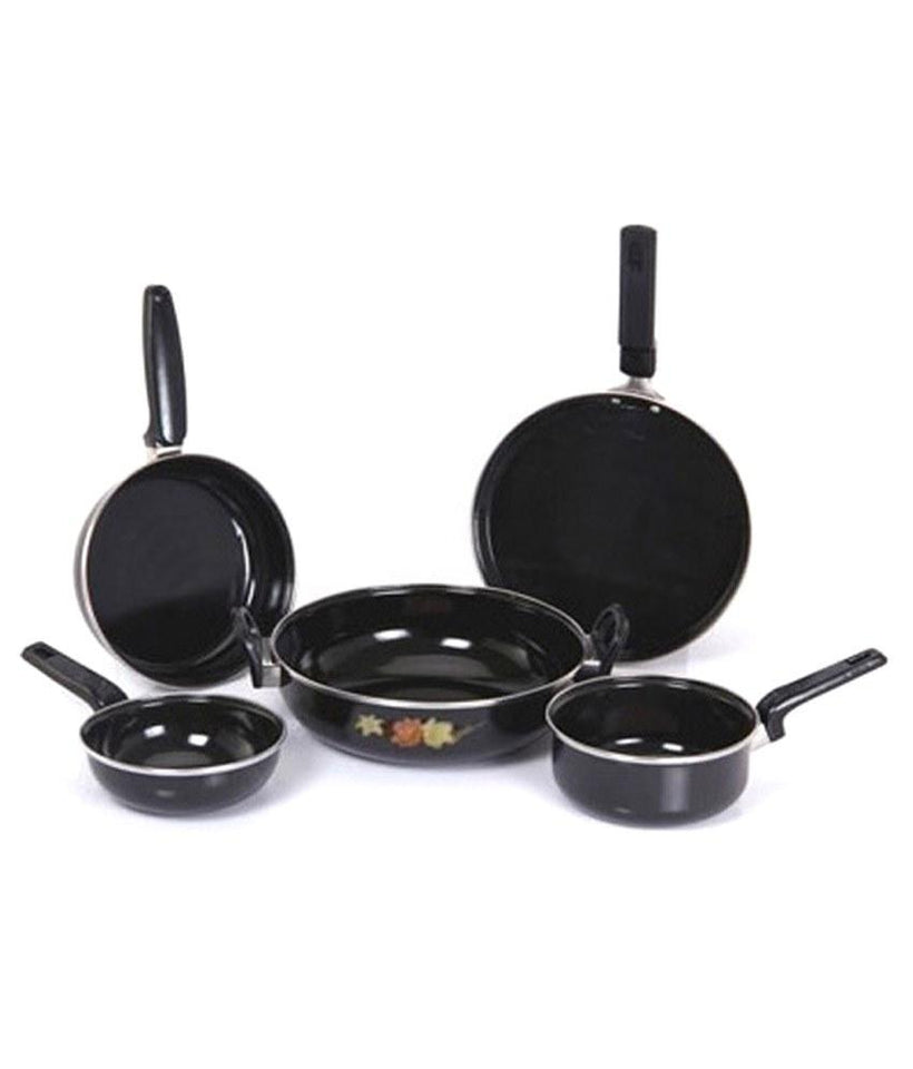 New Cook and Serve Set 5 Pcs - Enamelware - halfrate.in