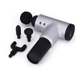 Handheld Electric Deep Tissue Percussion Muscle Body Massager Gun with 6-speed, for Pain and Stress Relief with 4 Massage Head - halfrate.in