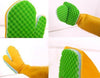 Latex PU Sponge Cleaning Glove Scrubber, 1 Piece Right Hand Green 1008 - halfrate.in