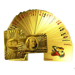 Gold Playing Poker Cards Deck with Gold Foil - halfrate.in