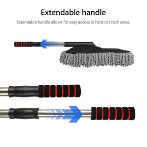 Car Cleaning Microfiber Duster Microfiber Flexible Car Wash Dust Wax Mop Car Washing Brush - halfrate.in