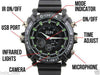 Black Wrist Watch Hidden SPY Camera Gadget, 4GB Memory VIDEO AND AUDIO, PHOTO Spy Watch - halfrate.in