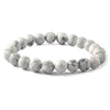 Howlite Natural Gemstone Bracelet Semi precious 8mm Beads Feng Shui Crystal Chakra Aura Personal Reiki Healing Crystals
