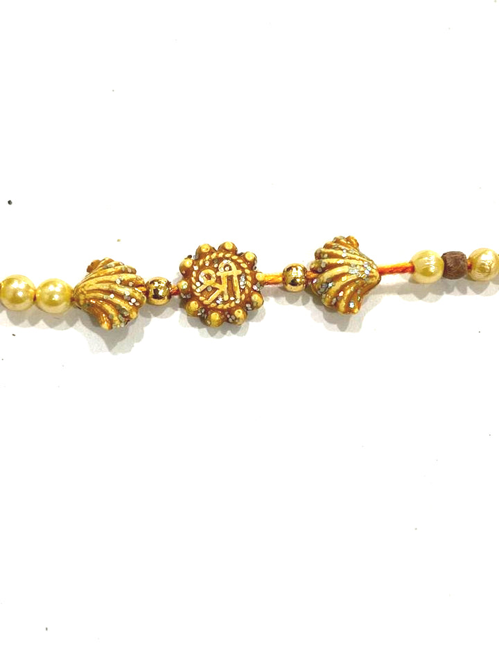 Traditional Handmade Shri Rakhi Raksha bandhan Rakhi & Silk Thread - Beautiful Rakhi RK12