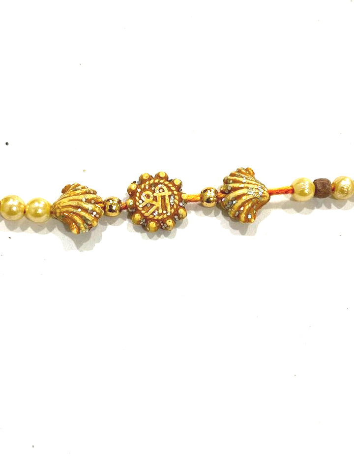 Traditional Handmade Shri Rakhi Raksha bandhan Rakhi & Silk Thread - Beautiful Rakhi RK12