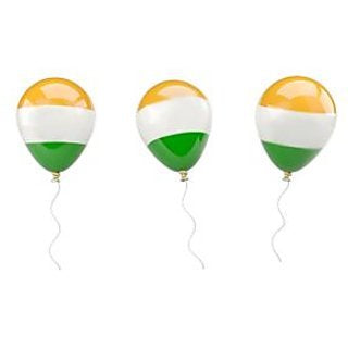 Tricolor TRI Color/ Tiranga Balloons - Pack of 10
