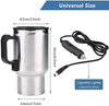 Electric Vacuum Flask Cup 12 V 65°C Car Kettle Mug Travel Stainless Steel Heating Cup for Coffee Tea 450ml