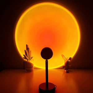 Sunset Lamp Projector LED Lights, 180 Degree Rotation Rainbow Night Light Projector Lamp with 4.7" USB Cable for Living Room Party Cinema
