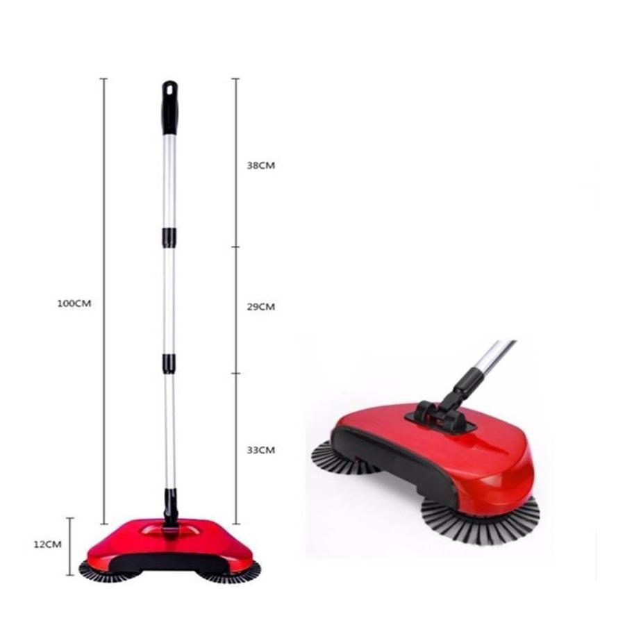 3 in 1 Hand Push Sweeper Broom Floor Cleaner Mop Dust Bin 360 rotating Plastic Wet and Dry Broom - halfrate.in