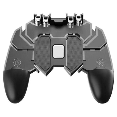 AK66 Mobile Game Controller with L1R1 L2R2 Triggers, PUBG Mobile 2 in 1 Controller 6 Fingers Operation, Joystick Remote Grip Shooting Aim Keys for 4.7-6.5 Android iOS Cellphone Gamepad