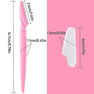 Tinkle Eyebrow Razor, Hair Trimmer Shaver and Tough Up Tool, Facial Razor with Safety Cover, for Women (pack of 3)