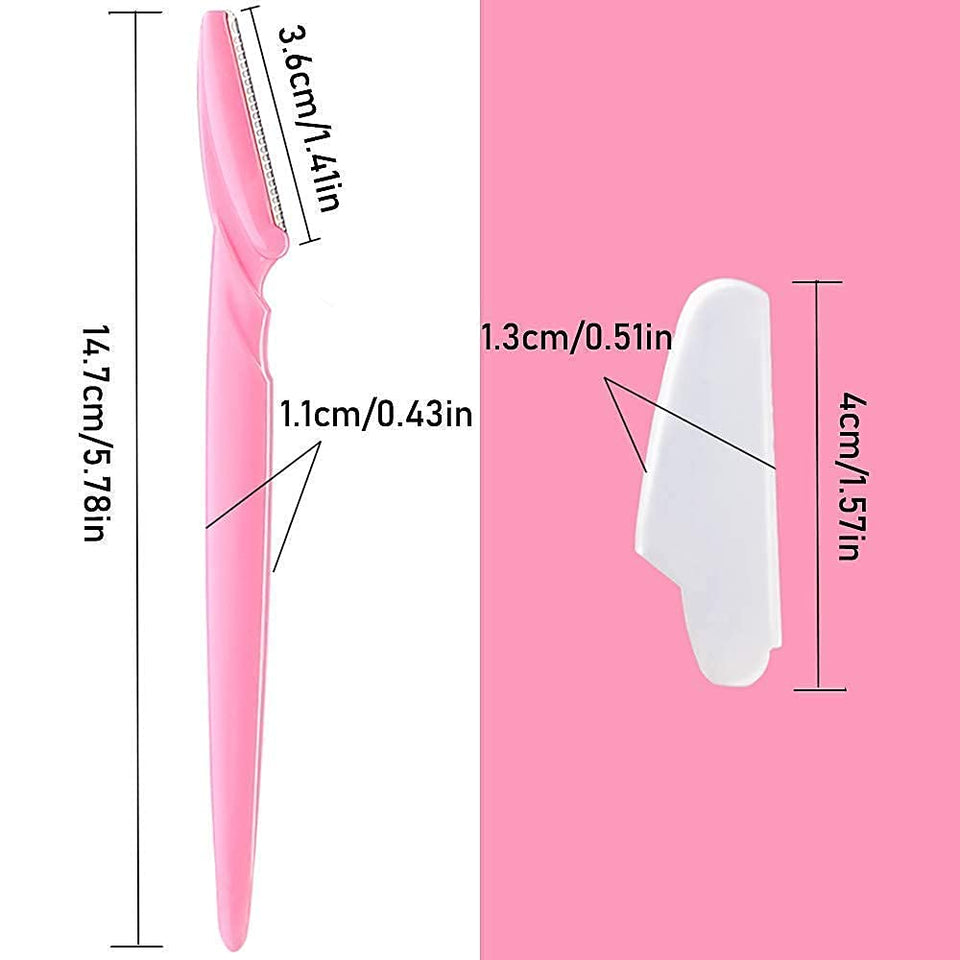 Tinkle Eyebrow Razor, Hair Trimmer Shaver and Tough Up Tool, Facial Razor with Safety Cover, for Women (pack of 3)