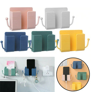Wall Mount Mobile Phone Charging Stand Self Adhesive Sticker with Hook Stick to All Kinds of Walls Hanger Multipurpose Hanging for Clothes and Other stuffs