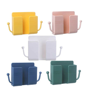 Wall Mount Mobile Phone Charging Stand Self Adhesive Sticker with Hook Stick to All Kinds of Walls Hanger Multipurpose Hanging for Clothes and Other stuffs