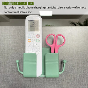 Wall Mount Mobile Phone Charging Stand Self Adhesive Sticker with Hook Stick to All Kinds of Walls Hanger Multipurpose Hanging for Clothes and Other stuffs