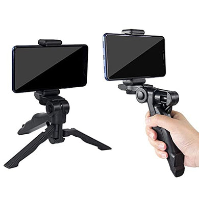 Portable Handheld Pistol Tripod Grip Stabilizer for Camera/Cell Phone, Tabletop Mini Tripod (Black)