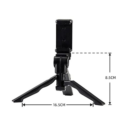 Portable Handheld Pistol Tripod Grip Stabilizer for Camera/Cell Phone, Tabletop Mini Tripod (Black)