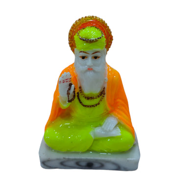 Guru Nanak ji Idol Handcrafted Handmade Marble Dust Polyresin - 12 x 8 cm perfect for Home, Office, Gifting GNC-1