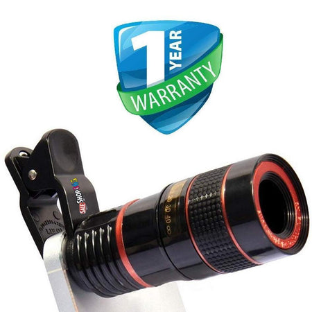 Ekdant® Mobile Camera 8X Zoom Wide Angle HD Telescope Lens with Blur Background and Universal Clip Holder for All Latest Smartphones - halfrate.in