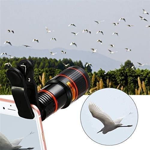 Ekdant® Mobile Camera 12X Zoom Wide Angle HD Telescope Lens with Blur Background and Universal Clip Holder for All Latest Smartphones - halfrate.in