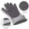 Silicone Gloves with Wash Scrubber Reusable Brush Heat Resistant Gloves Kitchen Cleaning - halfrate.in