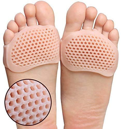 Soft Silicon Gel Half Toe Sleeve Toe Separator Forefoot Pads For Pain hell Relief front socks Silicone Provide Forefoot Protection gel socks metatarsal ball of foot Skin Color