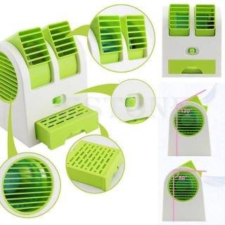 Mini USB Air Cooler Fragrance Air Conditioner Cooling Fan Cooling Portable Desktop Dual Blade-less - halfrate.in