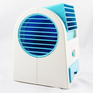 Mini USB Air Cooler Fragrance Air Conditioner Cooling Fan Cooling Portable Desktop Dual Blade-less - halfrate.in