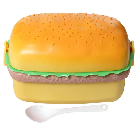Hamburger / Rectangular Burger Shape Lunchbox Kids School Tiffin Lunch Box, Meal Food Pack