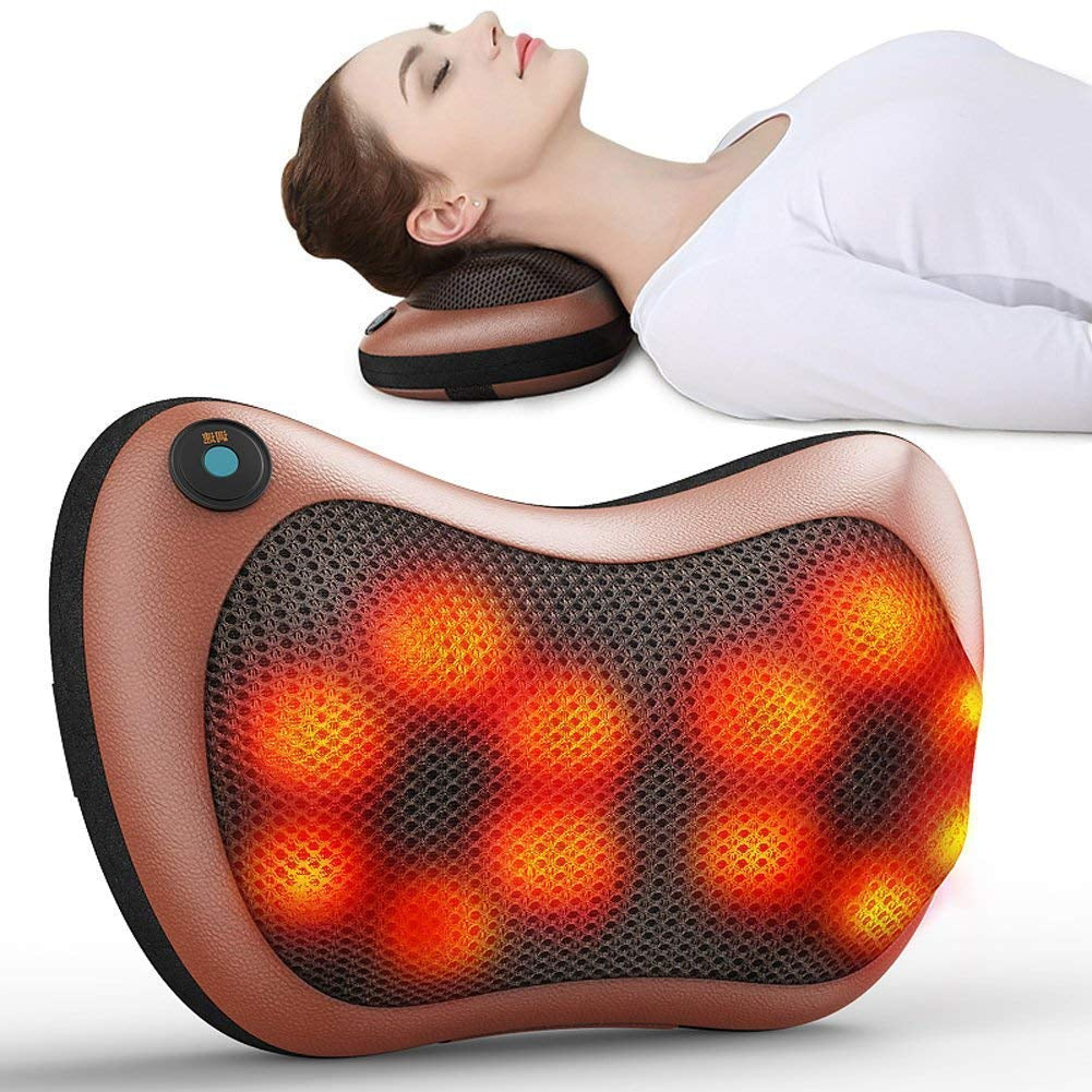 Car & Home Body Massage Pillow neck massager 2 in 1 Heating, Magnetic Massage cushion seat stress pain relief relax massage