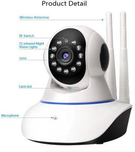 HD 720P IP CCTV Security Camera V380 WiFi Wireless Connectivity, 2 Way Audio Support 128 Gb SD Card - halfrate.in