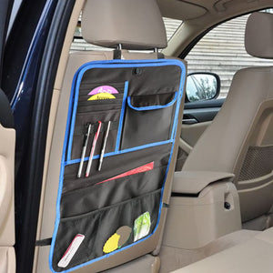 Car Back seat Organizer/Holders Multifunctional Polyster uses with Multiple Pockets Storage with Tissue Box, Tablet, Bottle, Children's Travel Storage Pockets